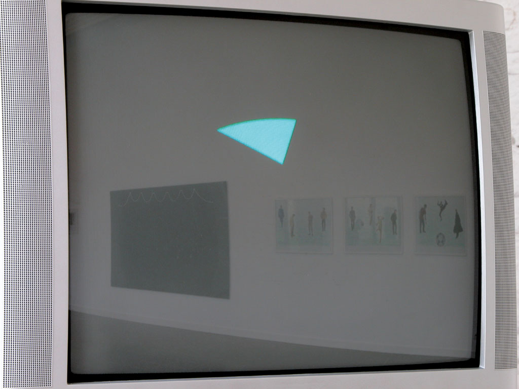 Claude Closky, ‘Playing a CD’, 1998, monitor, dvd, dvd player, silent, 5 minutes. Installation view Domaine de Kerguéhennec Centre d’Art Contemporain, Bignan. 5 April - 15 June 2003. Curated by Frédéric Paul